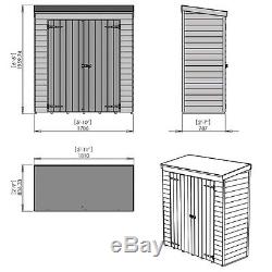 Garden Wood Shed Tool Storage Bike Outdoor Patio Wooden Cabinet Store Unit 6x3