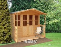 Garden Wooden Shed / Summerhouse'Houghton' 7'x5' + 2' Veranda 12x120mm T&G