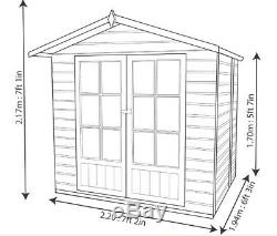 Garden Wooden Shed / Summerhouse'Lumley' 7'x5' 12x120mm T&G