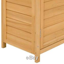 Garden Wooden Storage Shed Outdoor Tools Cabinet Utility Unit 5 shelves Lockable