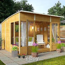 Garden Wooden Summer House Sunroom Outdoor Log Shed Cabin Patio Large 10x10 NEW