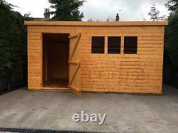Garden shed 12x10 pent 13mm t+g including roof 3x2 frame 1 thick floor