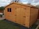 Garden shed 14x10 extra height 13mm t+g cladding 3x2 frame 1thick floor fitted