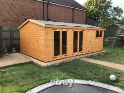 Garden shed/office/ summerhouse 20X10 13mm t+g 3X2 framework 1thick floor