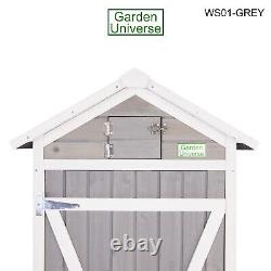 Garden tool storage shed by Garden Universe Grey wooden shed store toy potting