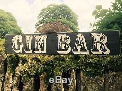 Gin & Tonic GIN BAR Pub BBQ sign plaque Party Gift Vintage Look Old GARDEN SHED
