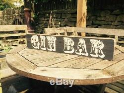 Gin & Tonic GIN BAR Pub BBQ sign plaque Party Gift Vintage Look Old GARDEN SHED