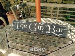 Gin is the Answer Sign BBQ tonic plaque Party Gift Vintage Look Old