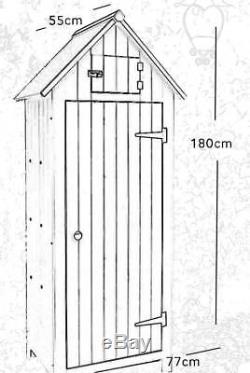 Grey Sentry Tool Shed Gardening Outdoor Tall Wooden Storage