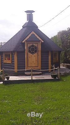 Grill cabin BBQ Hut Timber Log Cabin / Summer House / Garden Office, Shed 9.2m2