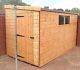 HEAVY DUTY PENT GARDEN STORAGE SHED QUALITY TIMBER FULLY ASSEMBLED 10x6 FT NEW