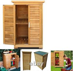 HYGRAD All Weather Wooden Outdoor Garden Lawn Cabinet Tool Shed Shelf Cupboard S