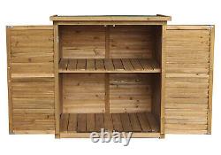 HYGRAD Outdoor Storage Cabinet Door Waterproof Shed Wooden Dry Cupboard Tool Box