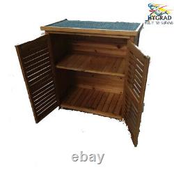 HYGRAD Outdoor Storage Cabinet Door Waterproof Shed Wooden Dry Cupboard Tool Box