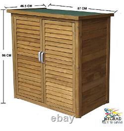 HYGRAD Wooden Outdoor Garden Cabinet Utility Storage Tools Shelf Store Box Shed