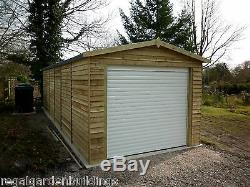 Heavy Duty Digby Wooden Garage Timber Workshop Garden Shed With Roller Door