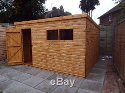 Heavy Duty Pent Garden Storage Shed Quality Timber Fully Assembled 108 Ft New