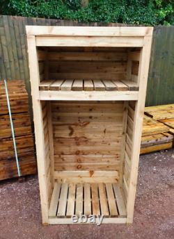 Heavy Duty Timber Wooden Garden Log Store Firewood Shed £125 Each Tanalised