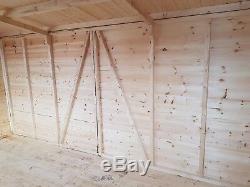 Heavy duty hipex garden shed workshop with double doors