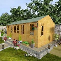 Huge Summer House Patio Garden Wooden Large Outdoor Building Shed Cabin 20X10