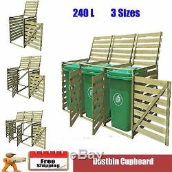 Impregnated Wheelie Bin Garbage Storage Shed Garden Wood Waste Container Cover