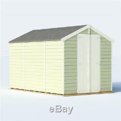 Keeper Overlap Apex Windowless Garden Wooden Outdoor Family Storage Shed 10 x 6