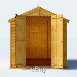 Keeper Overlap Apex Windowless Garden Wooden Outdoor Family Storage Shed 10 x 6