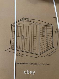 Keter Factor 8 x 8ft Garden Storage Shed ONE BOX ONLY of TWO
