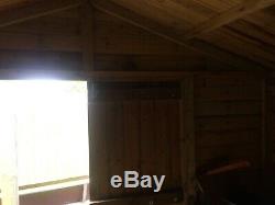 LARGE GARDEN SHED / WORKSHOP 10' X 16' (3mx4.8m) TONGUE & GROOVE WOOD. APEX ROOF