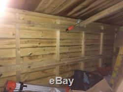 LARGE GARDEN SHED / WORKSHOP 10' X 16' (3mx4.8m) TONGUE & GROOVE WOOD. APEX ROOF