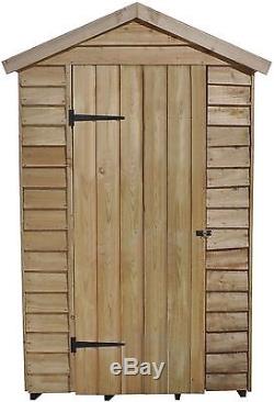 Larchlap Wooden Overlap Apex Garden Security Shed 4 x 6ft