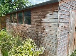 Large Apex Garden Shed 16ft x 10ft (3m x 4.8m) Good Condition Double Front Doors