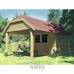 Large Garden Shed 11 x 19 Premium Storage Garage Doors Roof Windows Floor Cabin