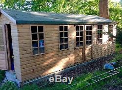 Large Garden Summerhouse / Office / Storage Building or Shed approx 3m x 6m