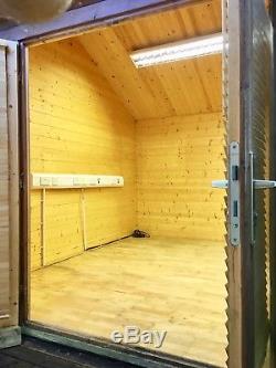 Large Log Cabin Shed Office Summer House Sauna Garden Wooden Building Structure