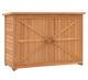 Large Outdoor Wooden Storage Cabinet Garden Tool Storage Shed Brown Container UK
