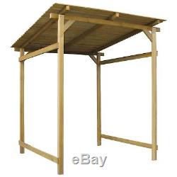 Large Wooden Garden Shed House Storage Lean-to Canopy Outdoor Inclined Roof