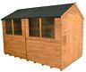 Large Wooden Shed Garden Overlap Apex Roof Felt Workshop Windows Outdoor 10x6