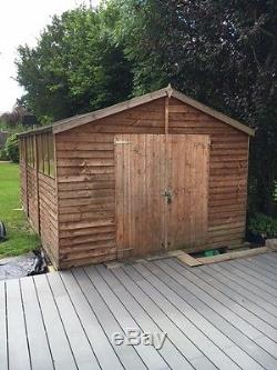 Large timber garden shed 16' x 10' apex roof