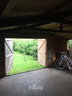 Large wooden garden shed/workshop/garage 15'2x19'9