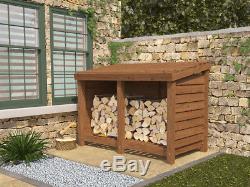 Log Store Wood Storage Outdoor Firewood Wooden Kindling Garden Shed 6'0 x 3'0