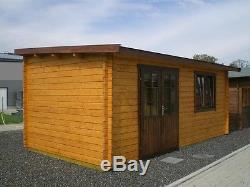 Log cabin, shed, garden house, summer house, 5.73m x 3.18m x 44mm, 18.8 x 10.4 ft