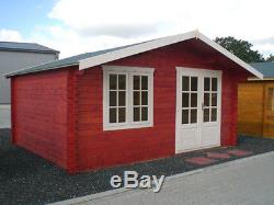 Log cabin, shed, garden house, summer house, 5m x 4m x 45mm, 16.4 x 13.1 ft