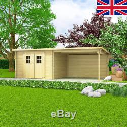 Luxury Log Cabin Garden Summer House Buildings Shed Barn Wood Tools Storage UK