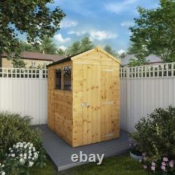 Mercia 6 X 4ft Wooden Shiplap Apex Shed