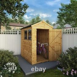 Mercia 6 X 4ft Wooden Shiplap Apex Shed