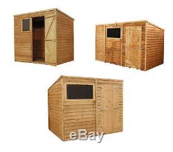 Mercia Overlap Pent Wooden Garden Shed Choice of 7x5 / 8x6 / 10x6ft-From Argos