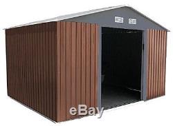 Metal Garden Shed 10x12 Outdoor Storage with Free Foundation 10ft x 12ft WOOD