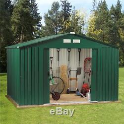Metal Garden Shed For Storage Free Foundation Green or Grey or Wooden