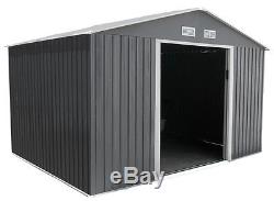 Metal Garden Shed For Storage Free Foundation Green or Grey or Wooden